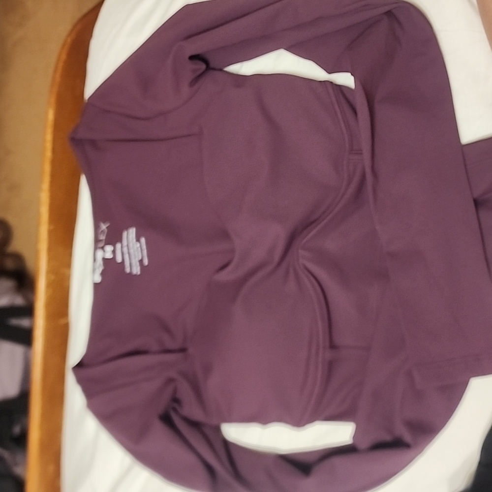Sweetheart Long Sleeve Crop Top - Plum